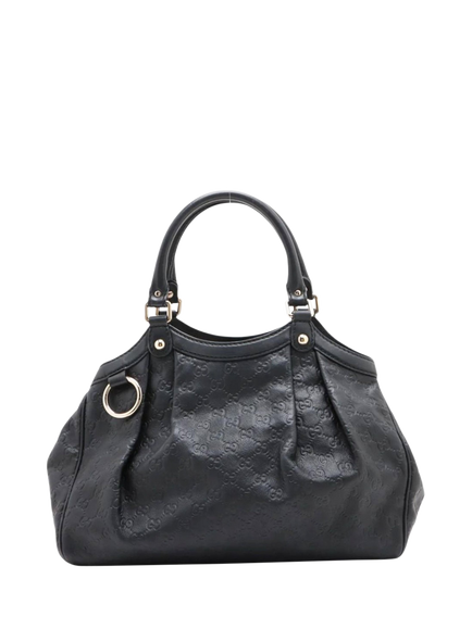 Pre-loved GUCCI Sukey Guccissima Leather Bag, Black, Black