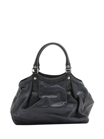 Pre-loved GUCCI Sukey Guccissima Leather Bag, Black - view 2, Black