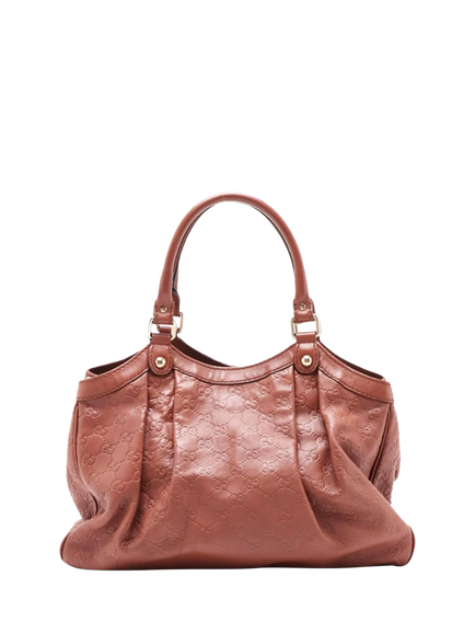 Pre-loved GUCCI Sukey Guccissima Leather Bag, Brown - view 2, Brown