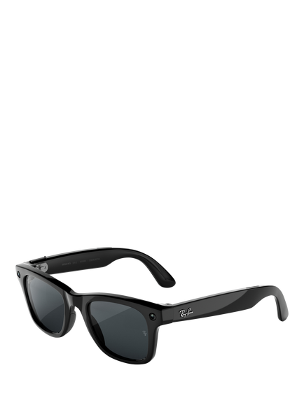 Meta Ray-Ban Meta Wayfarer (Gen 3) Glasses, Black/Grey Tr