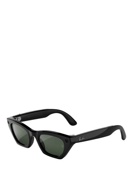 Meta Ray-Ban Meta Zena (Gen 3) Glasses, Shiny Black, Transitions Graphite Green Lens, Black