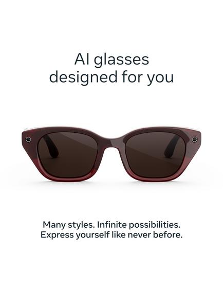 Meta Glasses Capri - view 2, Red