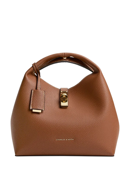 CHARLES & KEITH Chance Bucket Bag, Chocolate, Chocolate