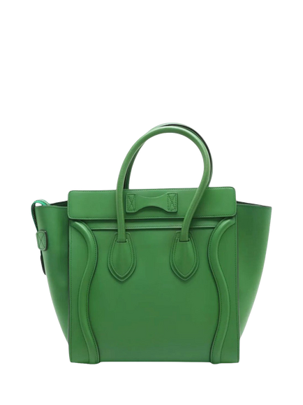 Pre-loved CELINE Micro Luggage Bag, Green - view 2, Green