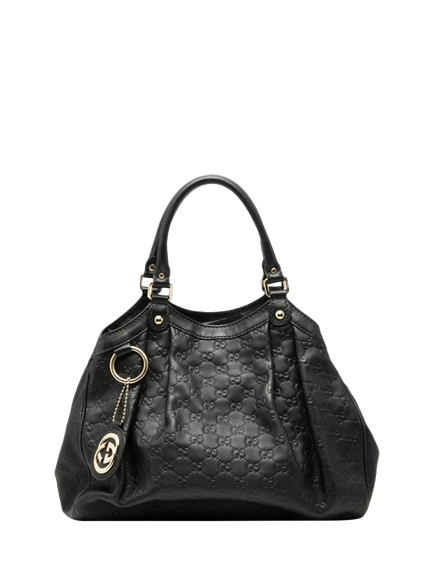 Pre-loved GUCCI Guccissima Leather Tote Bag, Black, Black