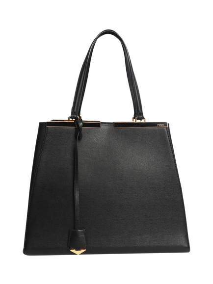 Pre-loved Fendi 3Jours Leather Tote Bag, Black, Black
