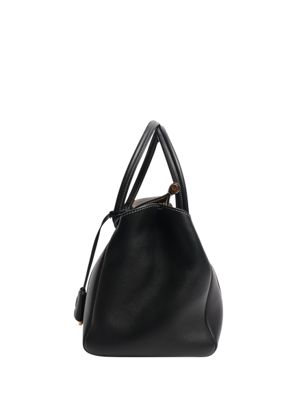 Pre-loved Loro Piana Loom 32 Leather Bag, Black - view 2, Black