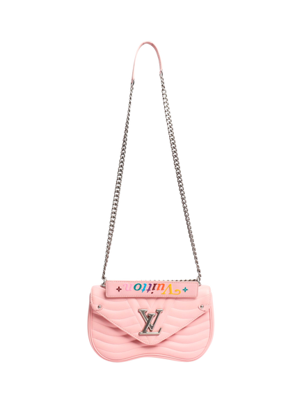 Pre-loved Louis Vuitton 2018 New Wave Quilted Leather Crossbody Bag, Pink - view 2, Pink