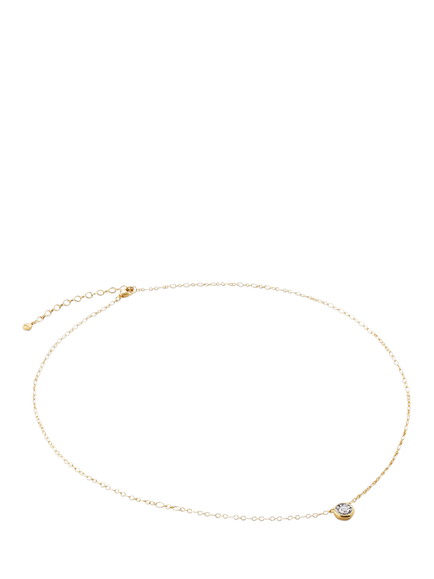 Monica Vinader Solitaire Lab Diamond Necklace, White, White