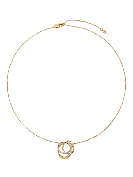 Monica Vinader Nura Wrap Lab Pavé Diamond Necklace, Gold, Gold