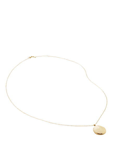 Monica Vinader 14ct Yellow Gold Siren Round Locket Necklace, Gold