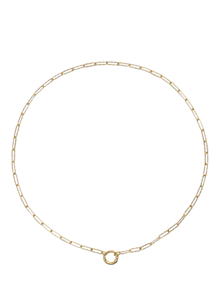 Monica Vinader Alta Textured Chain Charm Necklace, Gold, Gold