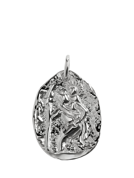 Monica Vinader St Christopher Pendant Necklace, Silver, Silver