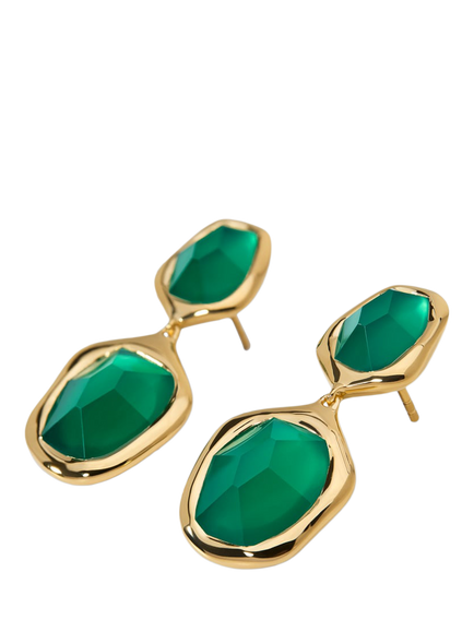 Monica Vinader Odyssey Onyx Cocktail Earrings, Green, Green