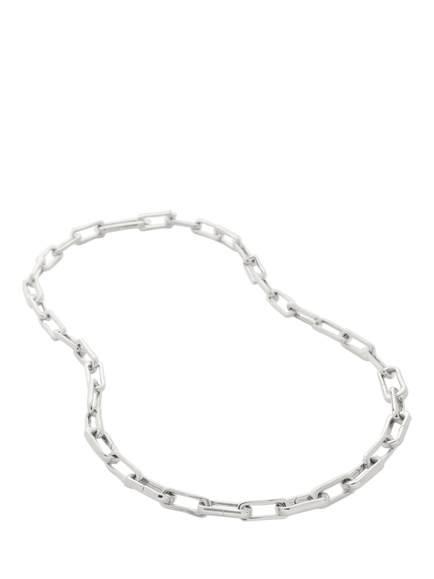 Monica Vinader Alta Hinge Link Charm Necklace, Silver