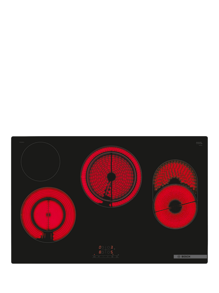 Bosch OUTLET Series 4 PKH811BB1D 80cm Ceramic Hob, Like New, Black, Black