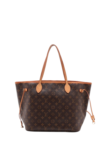 Pre-loved Louis Vuitton 2008 Monogram Neverfull MM Tote Bag, Brown, Brown