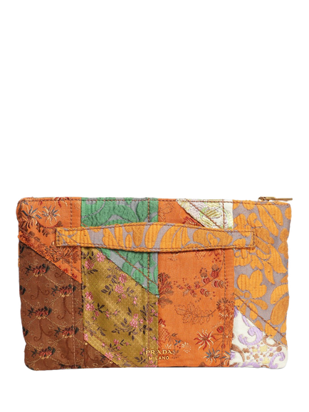 Pre-loved Prada Brocade Patchwork Clutch Bag, Multi, Multi