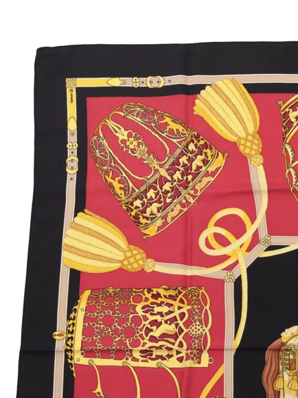 Pre-loved Hermès Carré 90 Les Muserolles Silk Scarf, Multi - view 2, Multi