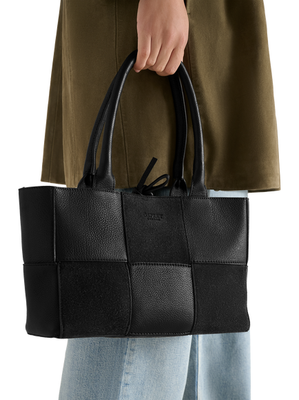 OSPREY LONDON Patchwork Shoulder Bag - view 2, Black