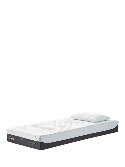 TEMPUR OUTLET Pro® CoolQuilt Memory Foam Mattress, Medium Tension, Single, Like New, White, White