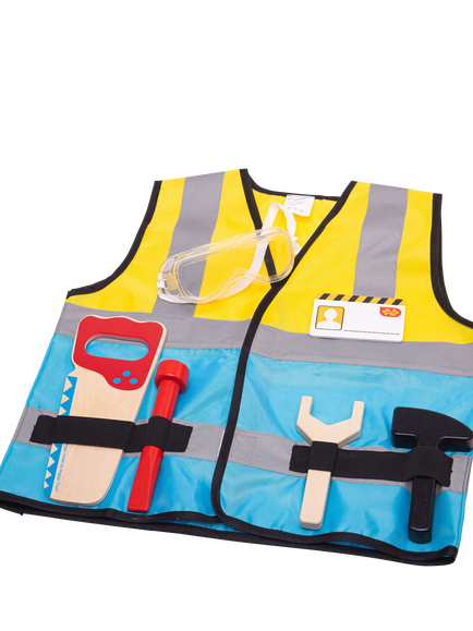 Bigjigs Toys Builder Kids Dressing Up Outfit, Multicoloured