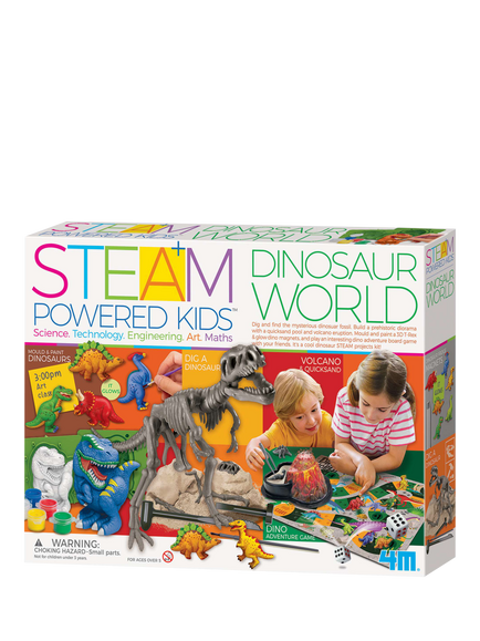 4M Steam Powered Kids Dinosaur World Activity Kit, Multicoloured