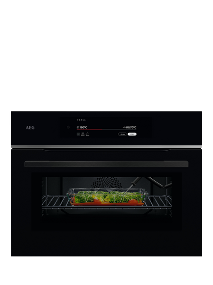 AEG OUTLET TK9NK821B Built In Microwave Oven, Like New, Black, Black