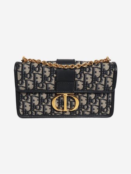 Pre-loved Christian Dior 30 Montaigne Monogram Crossbody Bag, Blue, Blue
