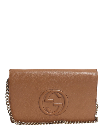 Pre-loved GUCCI Soho Leather Crossbody Bag, Brown, Brown