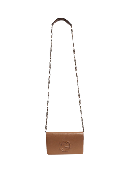 Pre-loved GUCCI Soho Leather Crossbody Bag, Brown - view 2, Brown