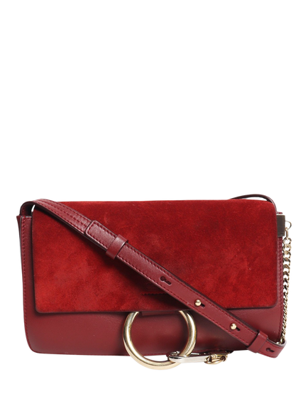 Pre-loved Chloe Faye Shoulder Bag, Burgundy, Burgundy