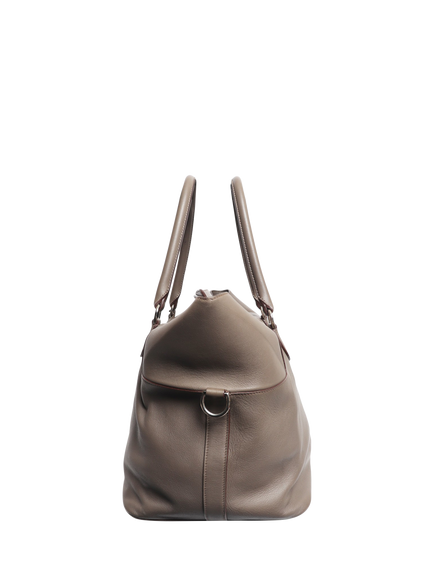 Pre-loved Hermès 2012 Gris Etain Swift Leather Tool Box Bag, Grey - view 2, Grey