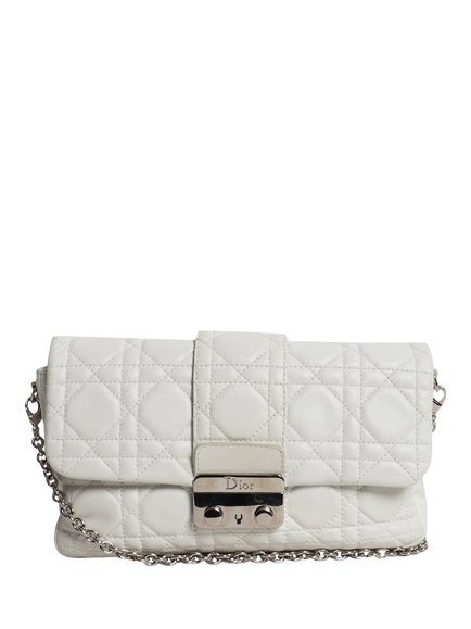 Pre-loved Dior 2010 Miss Dior Crossbody Bag, White, White