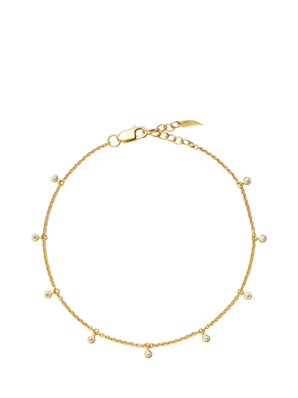Missoma Interstellar Crystal Drop Bracelet, Gold, M/L, Gold