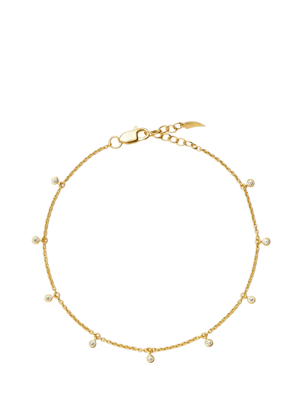 Missoma Interstellar Crystal Drop Bracelet, Gold, S/M, Gold