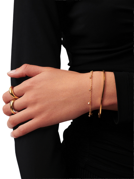 Missoma Interstellar Crystal Drop Bracelet, Gold, S/M - view 2, Gold