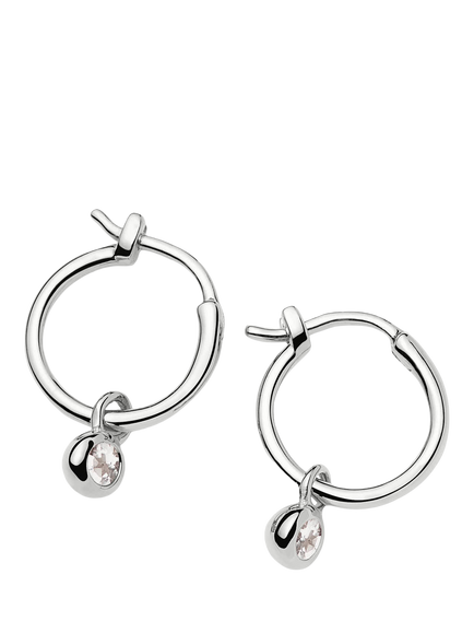 Missoma Birthstone Mini Hoop Earrings, Silver, Silver