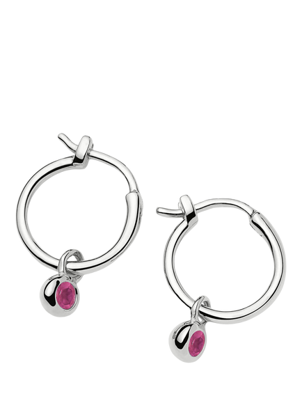 Missoma Birthstone Mini Hoop Earrings, Silver, Silver