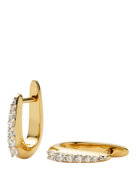 Missoma Claw Crystal Huggie Hoop Earrings, Gold, Gold