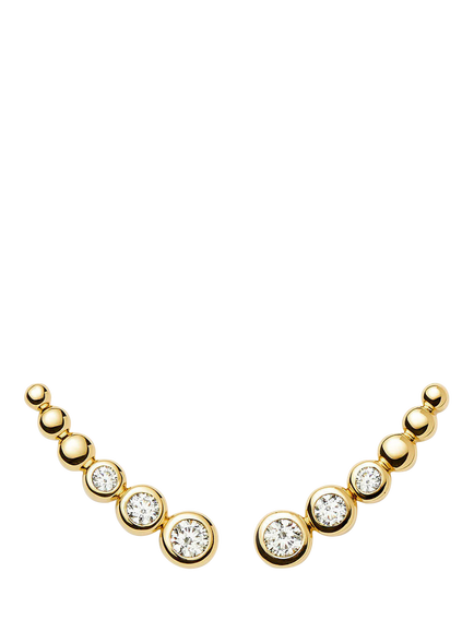 Missoma Crystal Climber Earrings, Gold