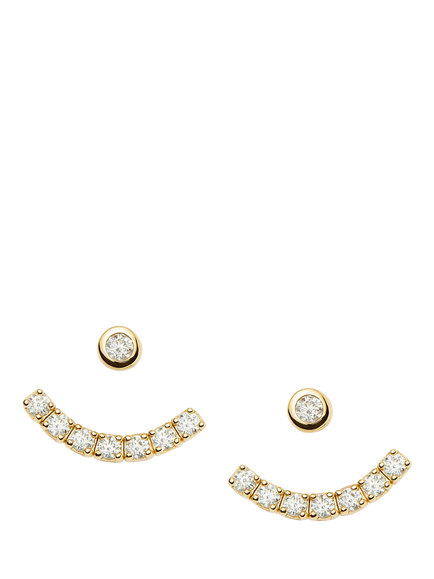 Missoma Tennis Jacket Stud Earrings, Gold, Gold
