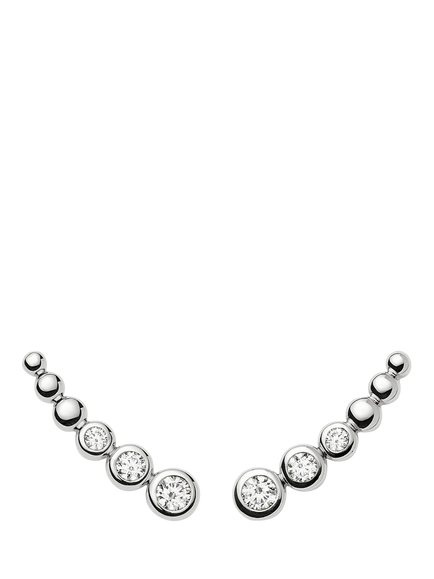 Missoma Crystal Climber Earrings, Silver