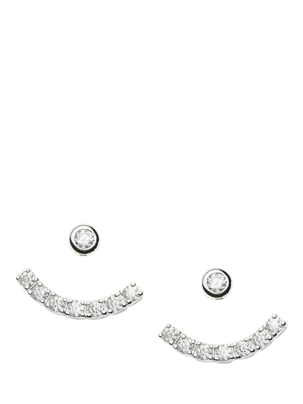 Missoma Ear Jacket Stud Earrings, Silver, Silver