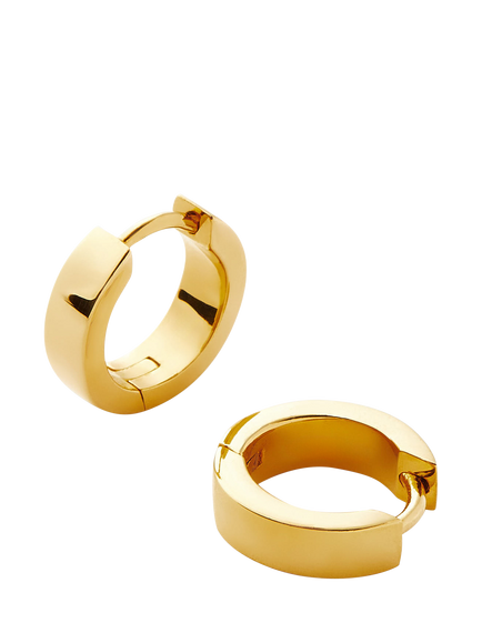 Missoma Chunky Huggie Hoop Earrings, Gold