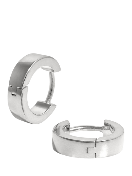 Missoma Chunky Huggie Hoop Earrings, Silver