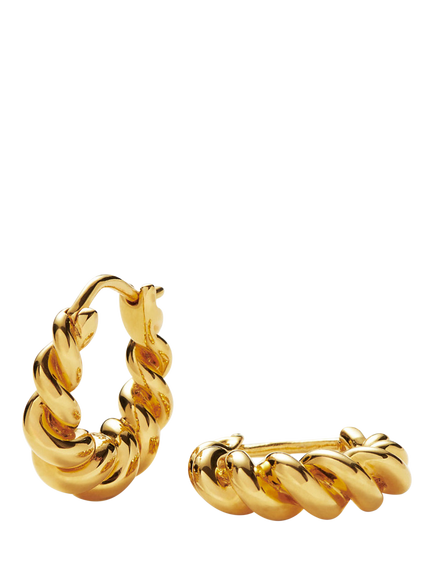 Missoma Twisted Rope Hoop Earrings, Gold, Gold