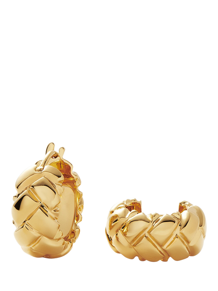Missoma Chunk Mini Hoop Earrings, Gold