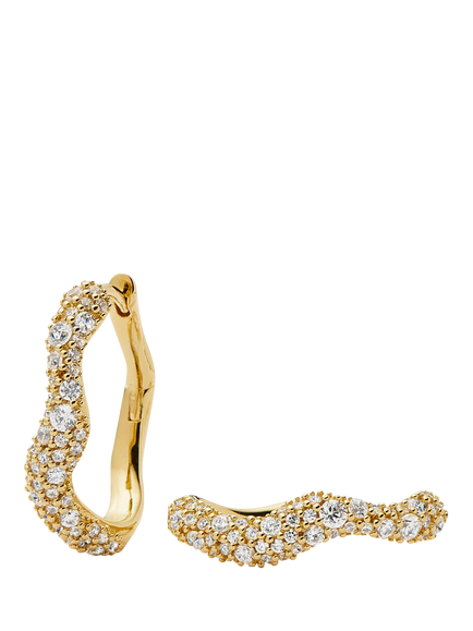 Missoma Molten Snow Small Hoop Earrings, Gold