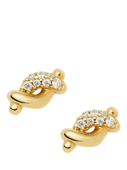 Missoma Molten Snow Stud Earrings, Gold, Gold